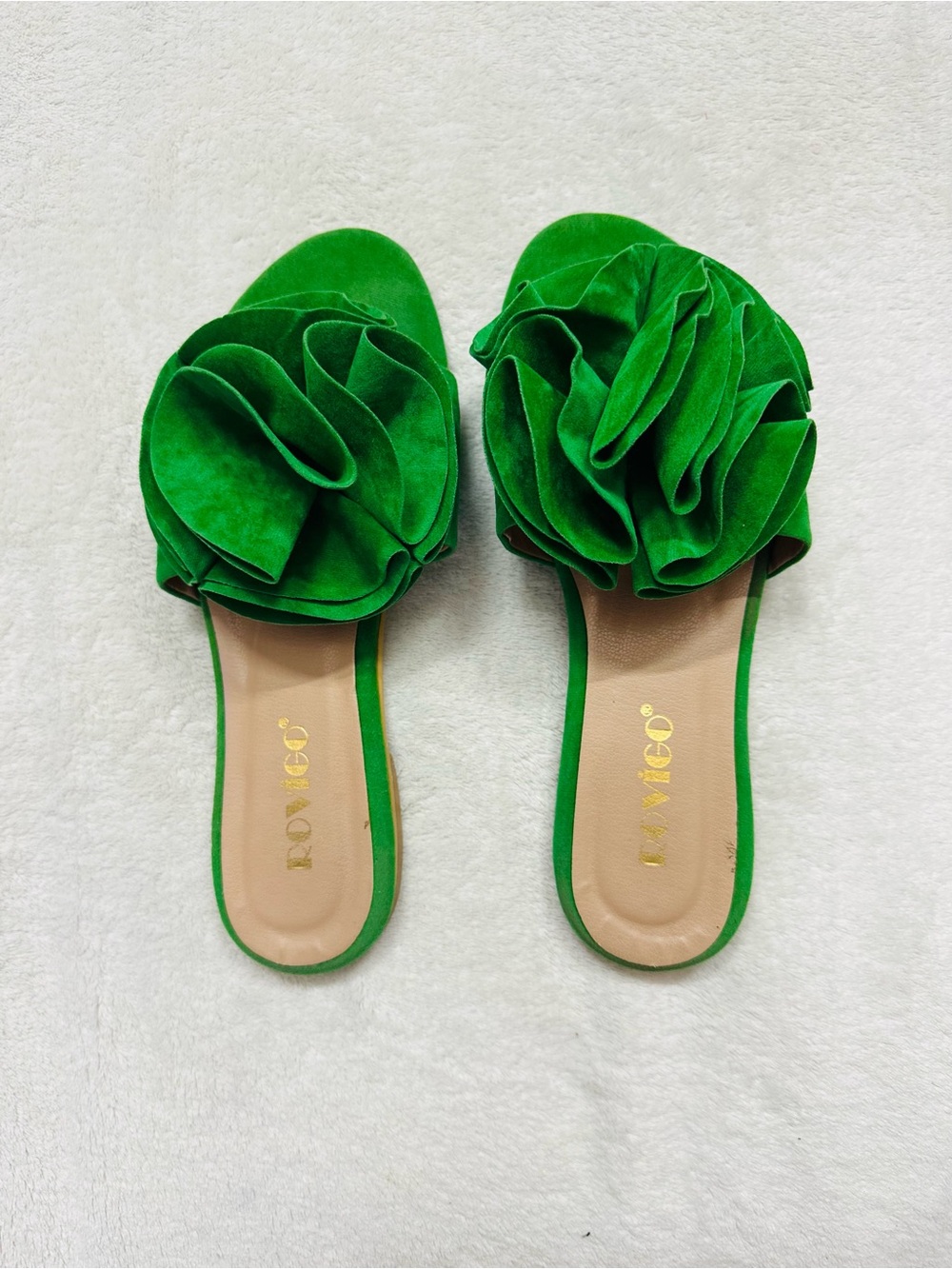 Rovigo Slide Sandals 3D Floral Beautiful Size 6.5 (37) Excellent Condition